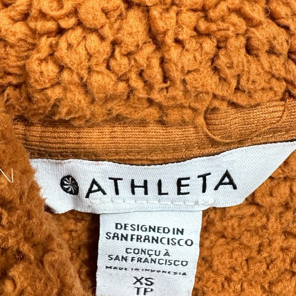 ATHLETA Tugga Sherpa Women's Cattail Brown Hoodie Size XS - Picture 5 of 8